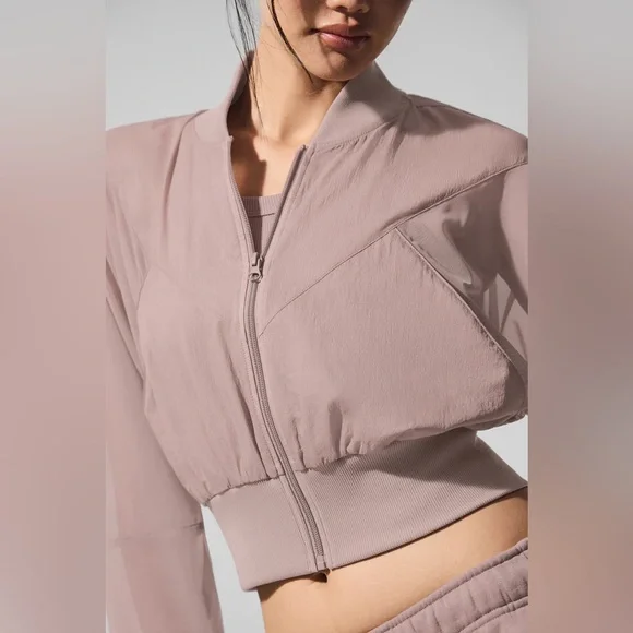 Alo Cropped Air It Out Bomber - Picture 2 of 6